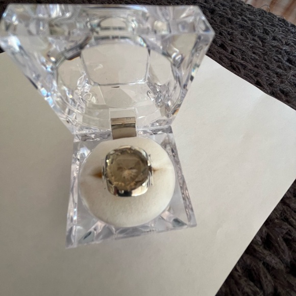 Smokey topaz sterling vintage ring - Picture 11 of 16